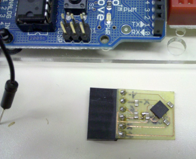 adxl335 analog accelerometer on custom-milled pcb